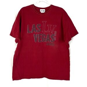 3/$30 The Strip Las Vegas Tee Short Sleeve Red 100% Cotton XL
